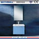 Simple blue PVC bathroom cabinet